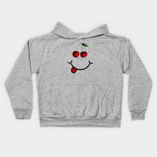 Cherry & Smile (in the shape of a face) Kids Hoodie